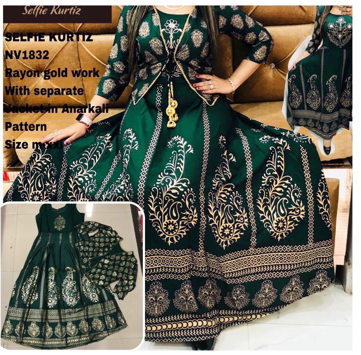 Print reyon kurti