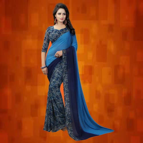 Designer Georgette and Chiffon Saree