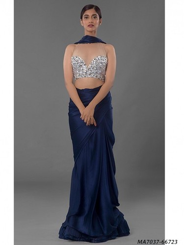 Blue Designer Saree