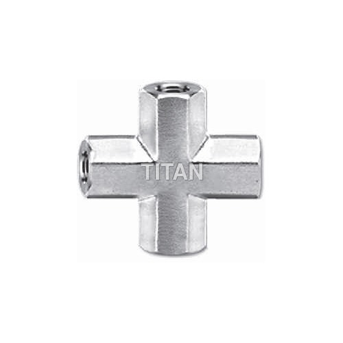 Female Cross - Stainless Steel, 3/4 Inch Square Shape | Silver Color, 3-6 Month Warranty