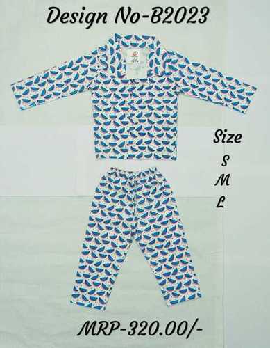 Night Suit For Kids - Watermelon Print - 3 Colours Age Group: 0 To 4
