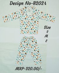 Kids Night Suit - Snail/Bee Print - 3 colours