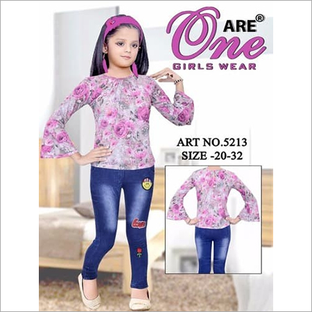 Girls Designer Pent Top