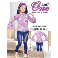 Girls Designer Pent Top