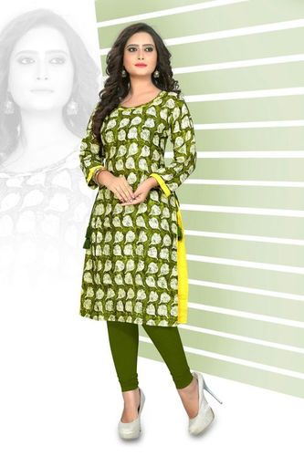 Ladies Rayon Designer Kurti - Bust Size 34-38 Inches, Length 40-49 Inches | Soft Texture, Eye-Catchy Embroidered Design, Trendy and Skin-Friendly