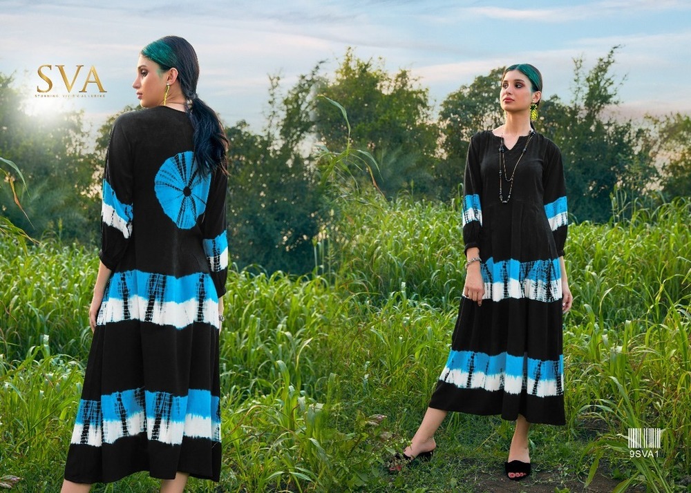 Designer Rayon Printed Kurtis