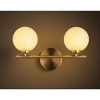 Modern Wall Lights - Glass & Metal, 30x19x10cm, Gold | Bright Light, Dual Light, Easy Install, Elegant Design, Modern Style