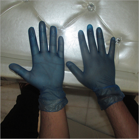Blue glaves powder free