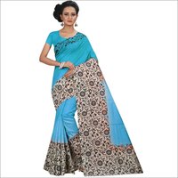 Silk Printed Sarees - Cotton Silk Fabric, 5.5 Mtr Length, Red Yellow Brown Orange Green Patterns | Printed, Suitable For All Seasons, South Indian Style