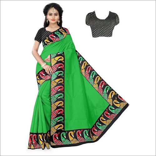 New Silk Saree with Broad Border