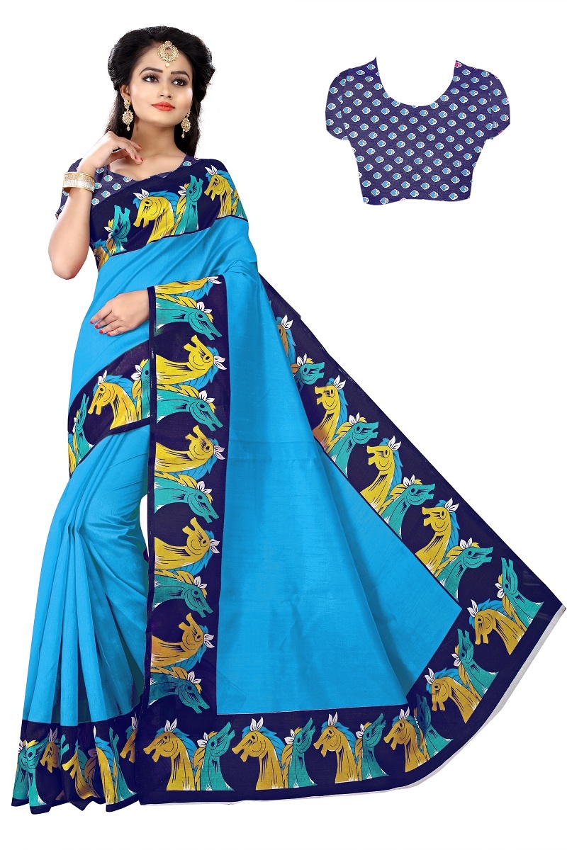 New Silk Saree with Broad Border