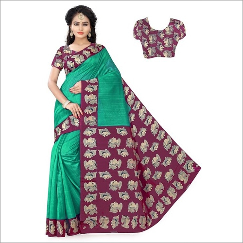 Bhagalpuri Saree with Heavy Printed Pallu