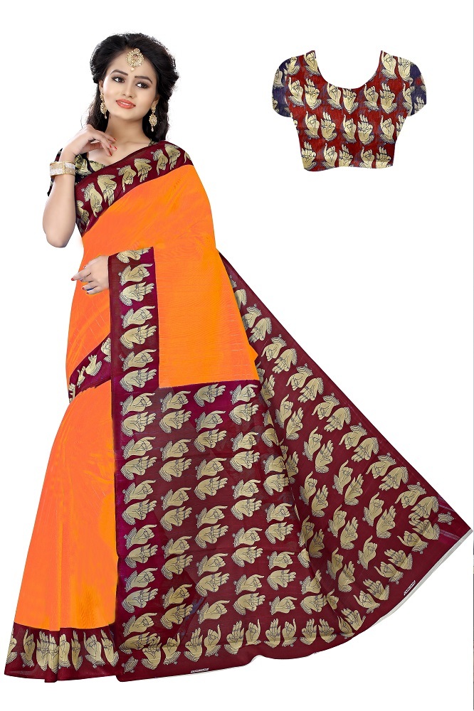 Bhagalpuri Saree with Heavy Printed Pallu