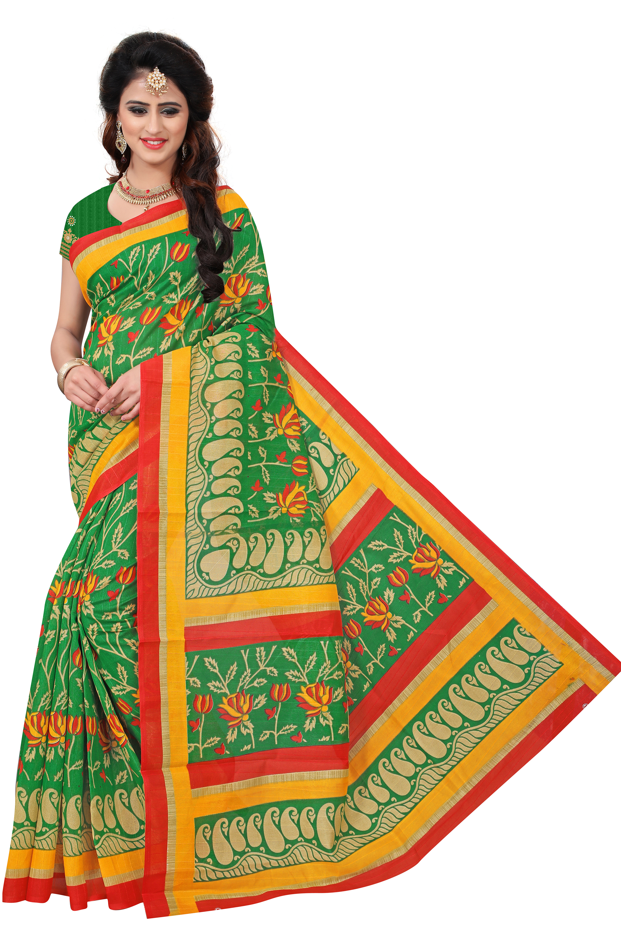 Fancy Printed Bhagalpuri Saree