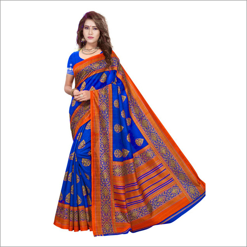 Festive wear Bhagalpuri Silk Printed Sarees