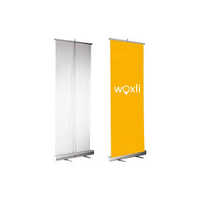 Roll Up Standee - Polyester, Medium Size | Foldable, Indoor/outdoor Use, Durable Metallic Frame, Customizable Banner Design