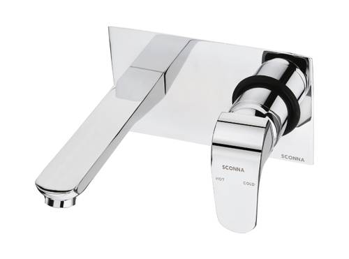 Stainless Steel Single Lever Basin Mixer Wall Mounted