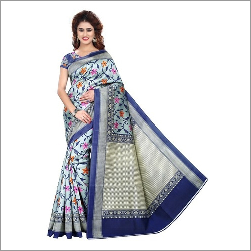 Fancy Print Bhagalpuri Art Silk Saree
