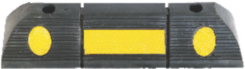 Car Wheel Stoppers - Synt Plastic & Rubber, 100 mm x 500 mm x 125 mm, Reflective Yellow Color | Manual Function, No Power Needed, 4.8 Kg