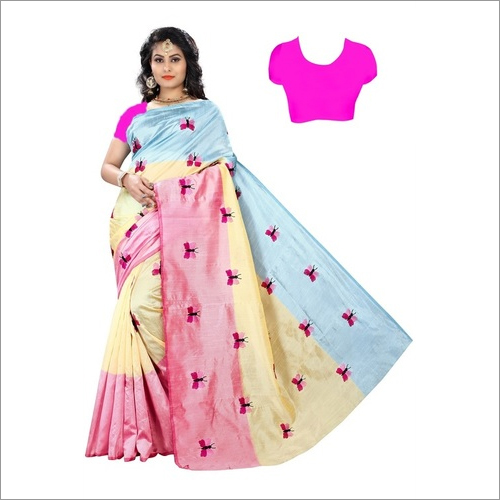 Attractive Design Silk Embroided Saree