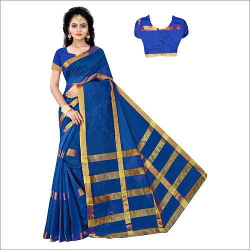 New Cotton silk Embroided Designer Saree