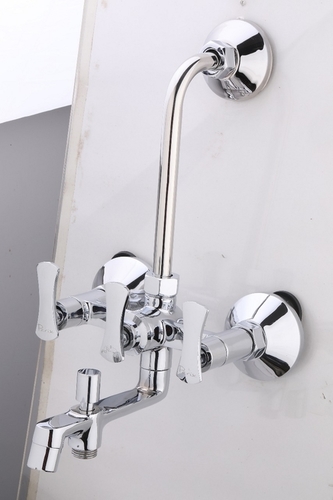 Brass Mixer 3 In system With Provision For Both Overhead Shower And Hand Shower
