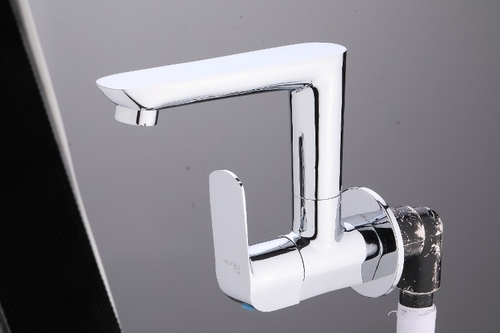 Brass Sink Cock Swinging Spout And Wall Flange