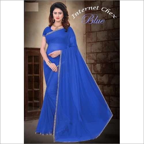 Fancy Polyster Saree with Lace