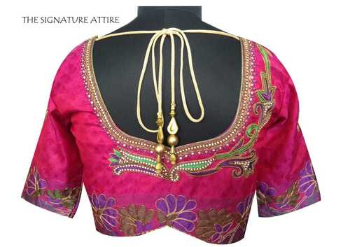 Pink Silk Blouse With Threads