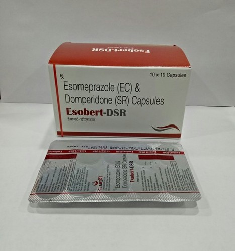Esobert - Esomeprazole 40 mg + Domperidone 30 mg SR Capsules | Gastric Ulcer Treatment, Oral Application, 100% Purity, For Adults