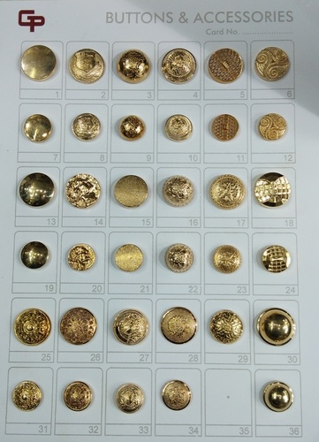Metal Designer Buttons - Color: Multicolor