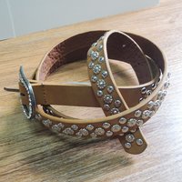 20MM Leather Belt with Small Rivets for Decoration(#006)