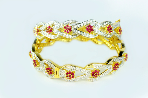 Fashion Ruby Stone Bangles