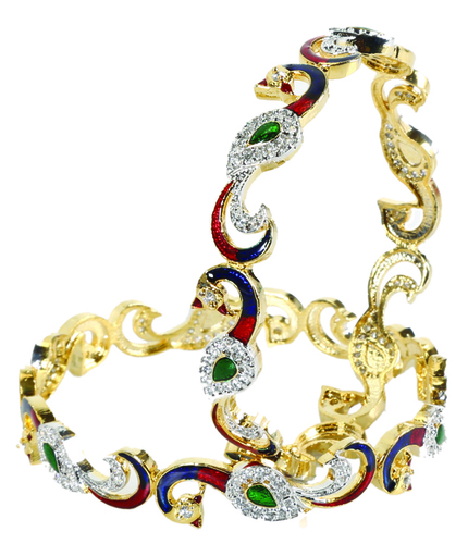 Fashion Peacock Blues Bangles