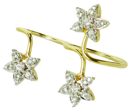 Floral Creeper Double Ring Good