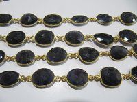 AAA Quality Natural Iolite Free Shape Faceted Briolette chain