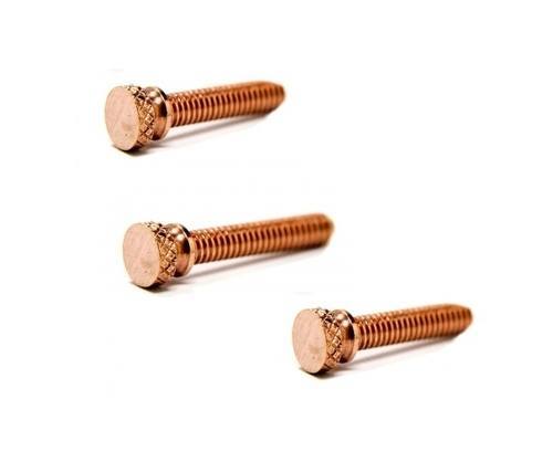 Long Knurled Copper Contact Screws