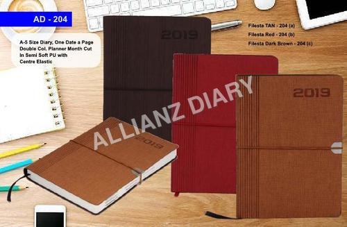 A5 DIARY WITH CENTER ELASTIC