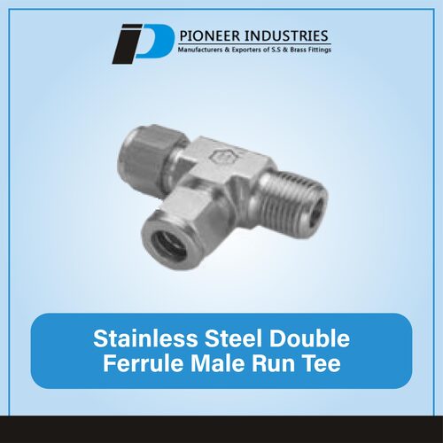 Stainless Steel Double Ferrule Male Run Tee