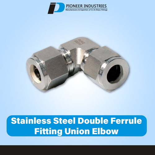 Stainless Steel Double Ferrule Fitting Union Elbow