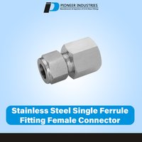 Stainless Steel Single Ferrule Fitting Female Connector