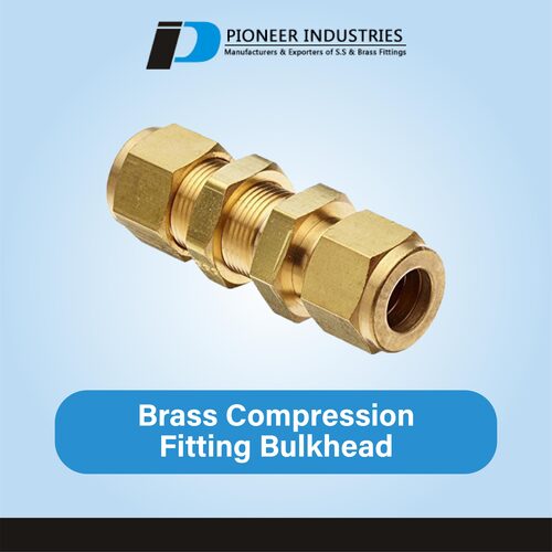 Brass Compression Fitting Bulkhead By PIONEER INDUSTRIES
