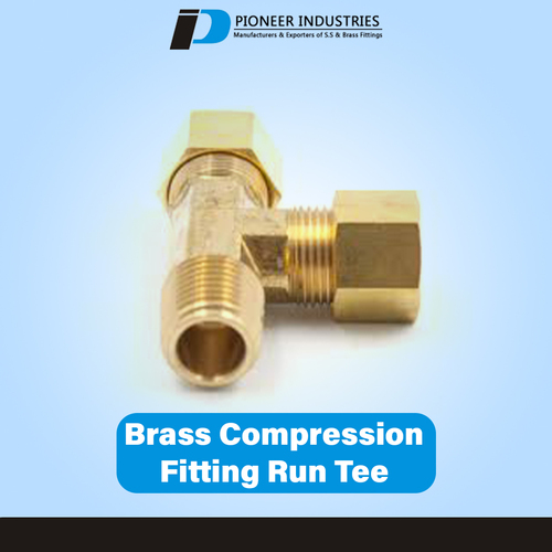 Brass Compression Fitting Run Tee