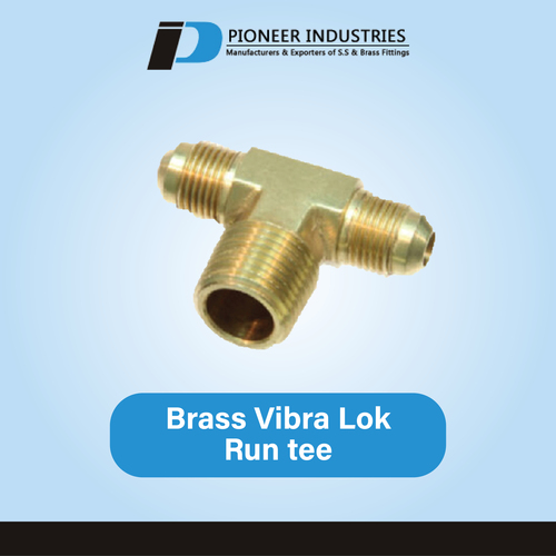 Brass Vibra Lok Branch Tee