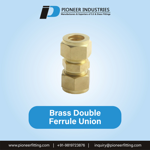 Brass Double Ferrule Union