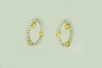 Oval Diamond Earring