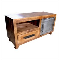 Wood Iron Tv Unit