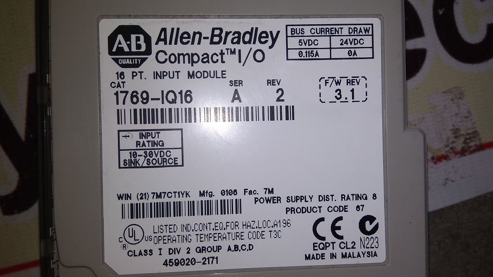 ALLEN BRADLEY INPUT MODULE