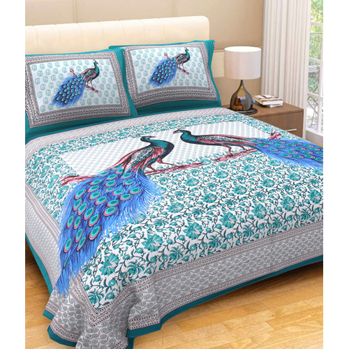Peacock Blue Bed Sheet
