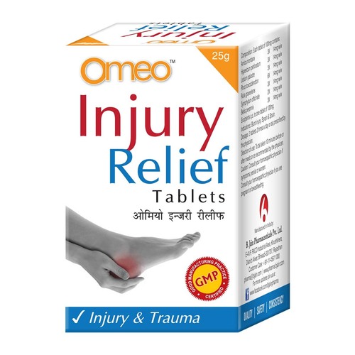 Omeo Injury Relief Tablets - 100mg Tablets, Blunt Injury, Sprain & Strain Relief Formula with Arnica & Hypericum Extracts